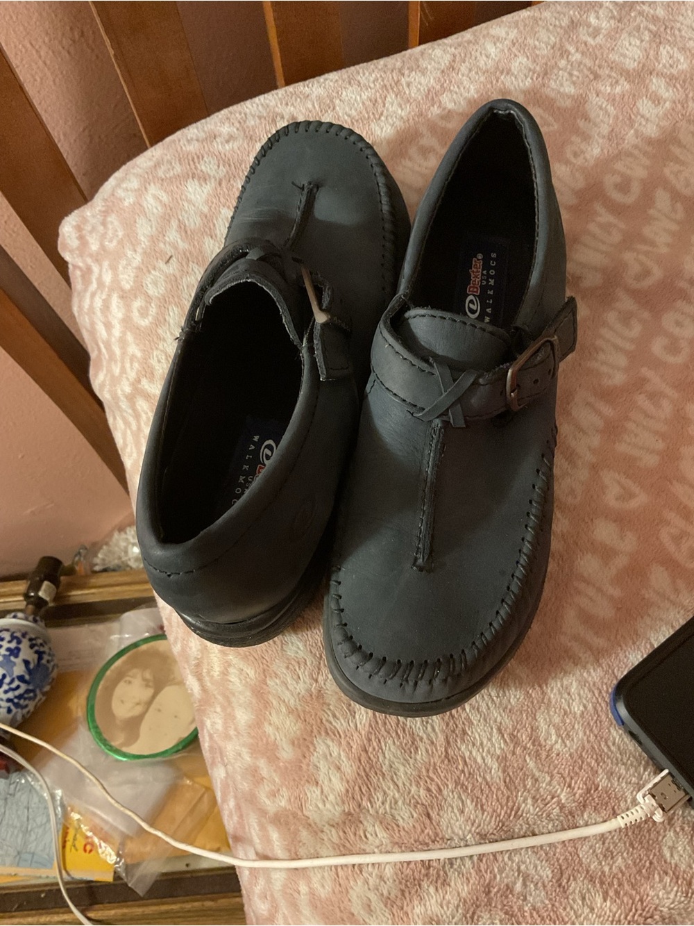 Dexter walkmocs women’s size 8.5 N navy blue oiled leather loafer